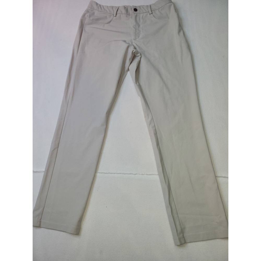 Old Navy Active Tech Hybrid Pants Mens 32x30 Slim 4-Way Stretch Khaki Stone 2722